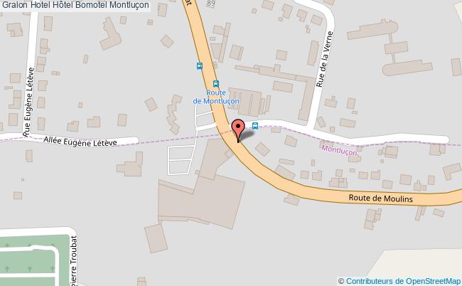 plan Hôtel Bomotel Montluçon
