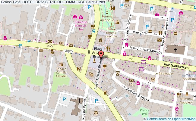 plan HÔtel Brasserie Du Commerce Saint-Dizier