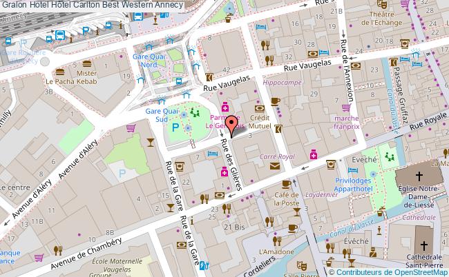 plan Hôtel Carlton Best Western Annecy