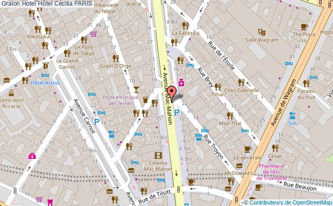plan Hôtel Cécilia PARIS