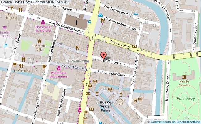 plan Hôtel Central MONTARGIS