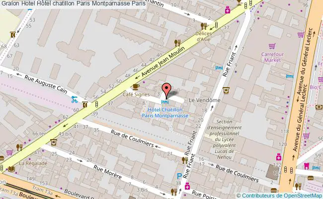 plan Hôtel Chatillon Paris Montparnasse Paris