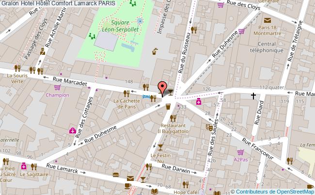 plan Hôtel Comfort Lamarck PARIS