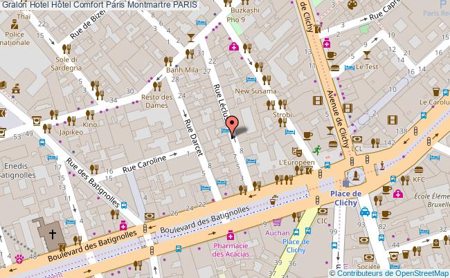 plan Hôtel Comfort Paris Montmartre PARIS