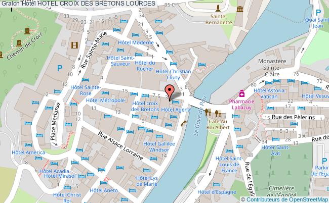 plan Hotel Croix Des Bretons LOURDES