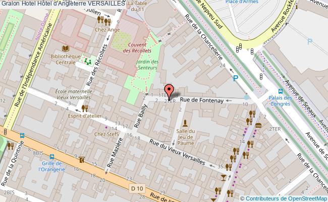 plan Hôtel D'angleterre VERSAILLES