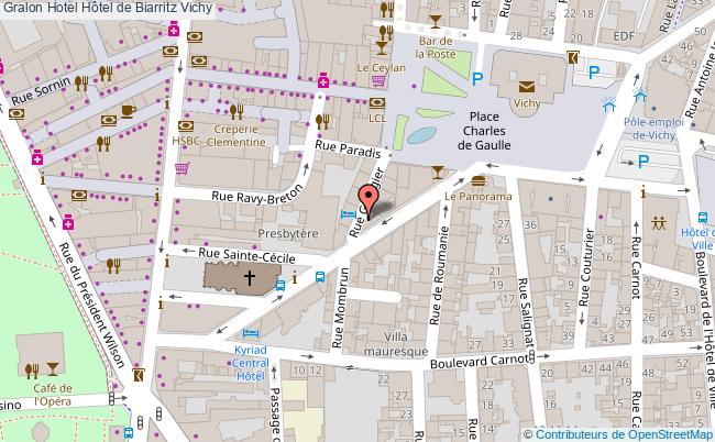 plan Hôtel De Biarritz Vichy