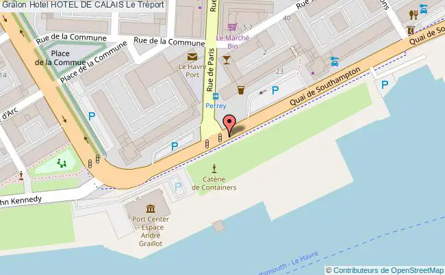plan Hotel De Calais Le Tréport