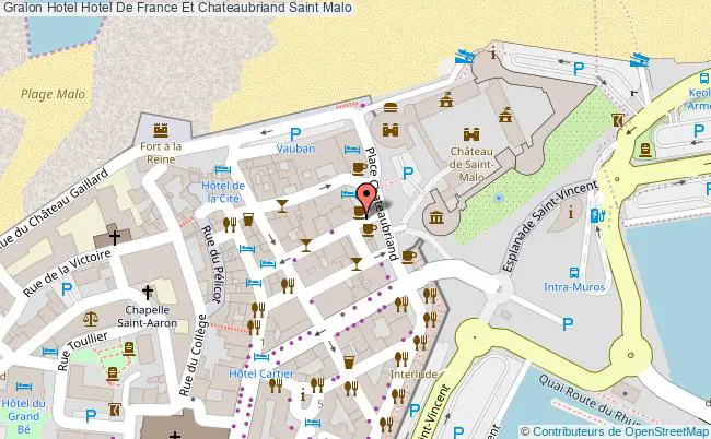 plan Hotel De France Et Chateaubriand Saint Malo
