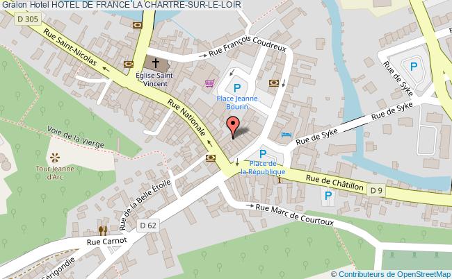 plan Hotel De France LA CHARTRE-SUR-LE-LOIR