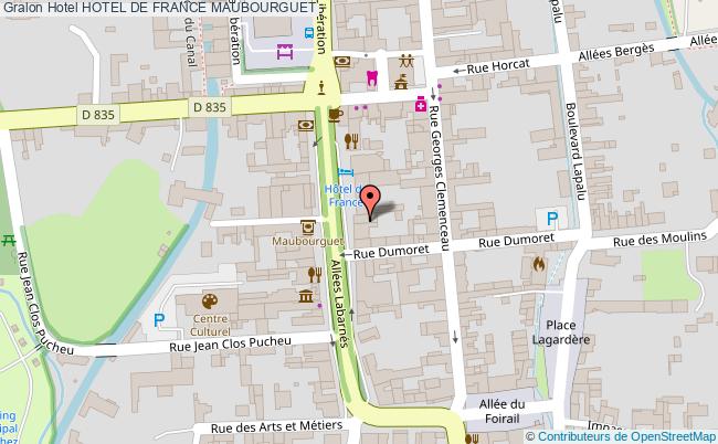 plan Hotel De France MAUBOURGUET