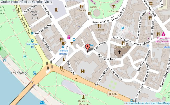 plan Hôtel De Grignan Vichy