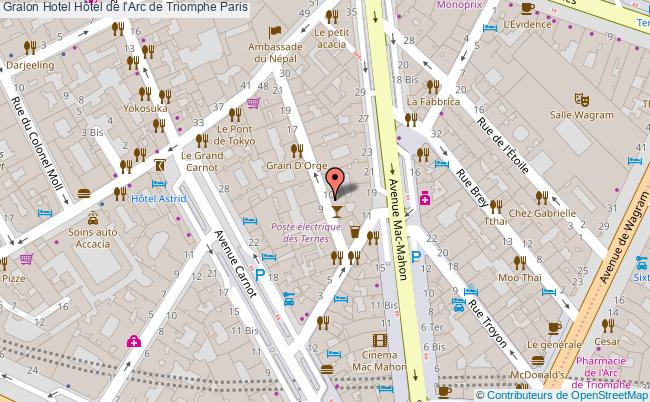 plan Hôtel De L'arc De Triomphe Paris