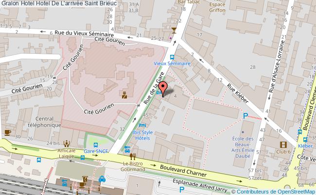 plan Hotel De L'arrivée Saint Brieuc
