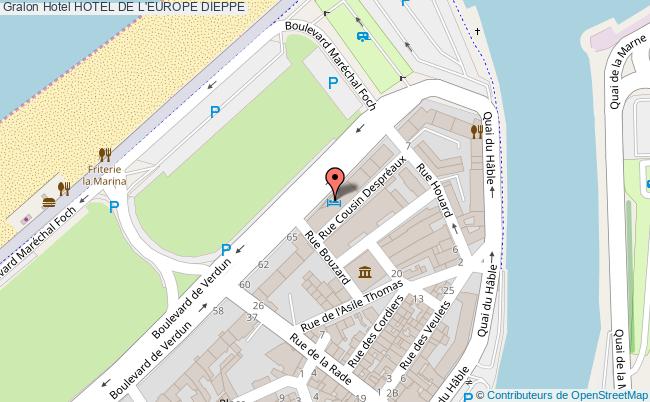 plan Hotel De L'europe DIEPPE