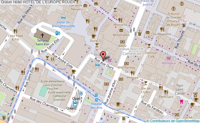 plan Hotel De L'europe ROUEN