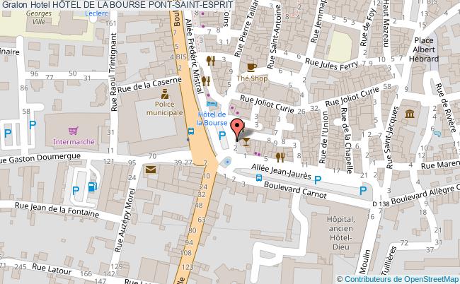 plan HÔtel De La Bourse PONT-SAINT-ESPRIT