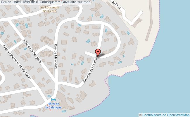 plan Hôtel De La Calanque**** Cavalaire-sur-mer