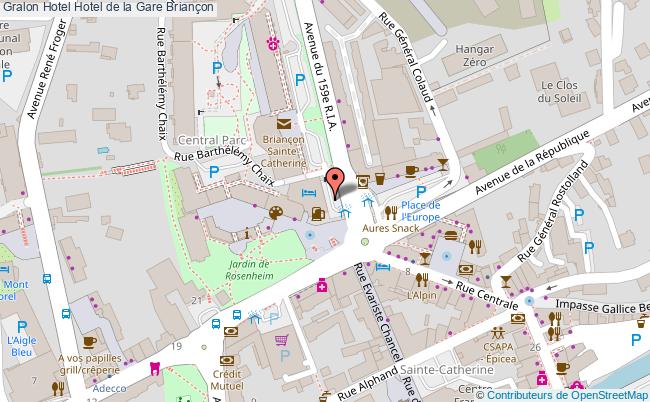 plan Hotel De La Gare Briançon