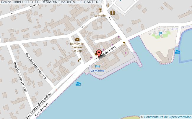 plan Hotel De La Marine BARNEVILLE-CARTERET