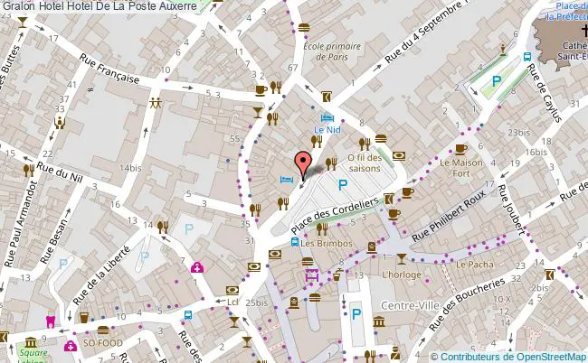 plan Hotel De La Poste Auxerre