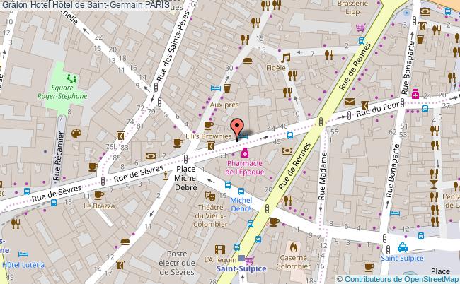 plan Hôtel De Saint-germain PARIS