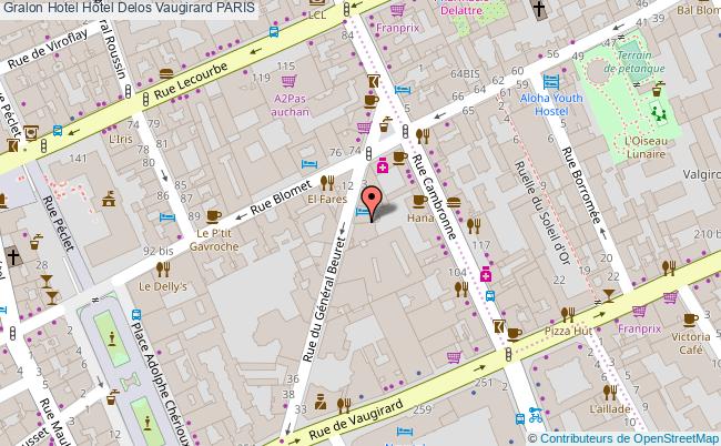plan Hôtel Delos Vaugirard PARIS