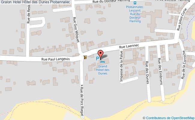 plan Hôtel Des Dunes Plobannalec