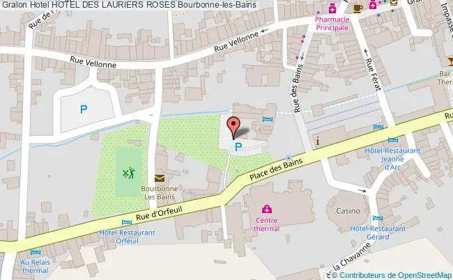 plan Hotel Des Lauriers Roses Bourbonne-les-Bains