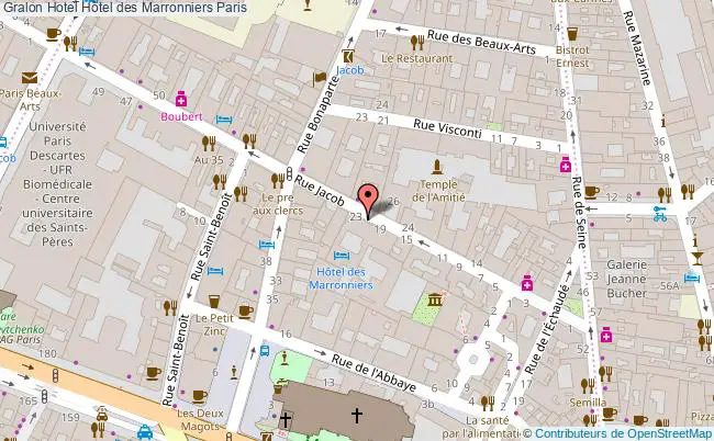 plan Hôtel Des Marronniers Paris