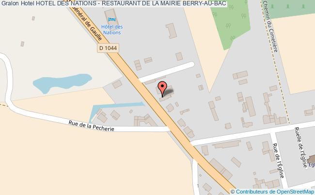 plan Hotel Des Nations - Restaurant De La Mairie BERRY-AU-BAC