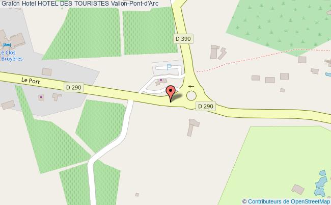 plan Hotel Des Touristes Vallon-Pont-d'Arc