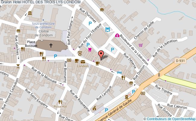 plan Hotel Des Trois Lys CONDOM