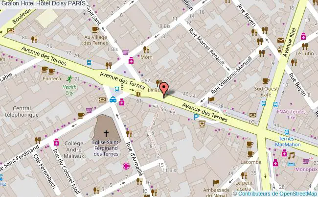plan Hôtel Doisy PARIS