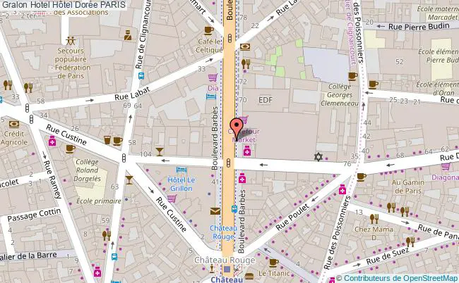plan Hôtel Dorée PARIS