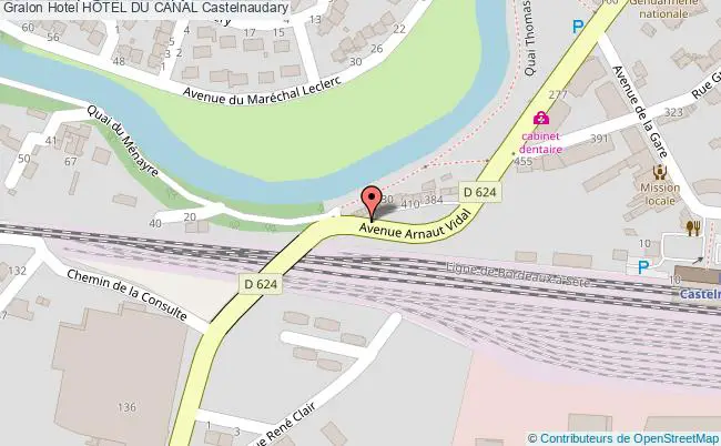 plan HÔtel Du Canal Castelnaudary