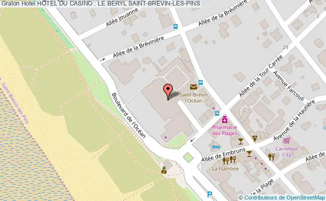 plan Hotel Du Casino : Le Beryl SAINT-BREVIN-LES-PINS
