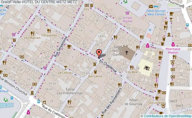 plan Hotel Du Centre Metz METZ