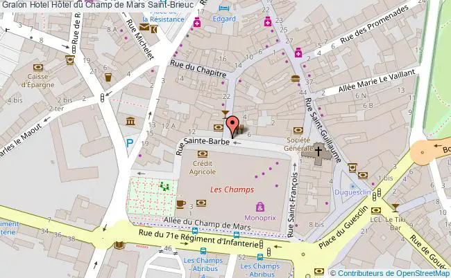 plan Hôtel Du Champ De Mars Saint-Brieuc