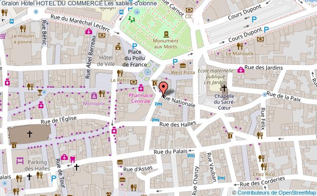 plan Hotel Du Commerce Les sables-d'olonne