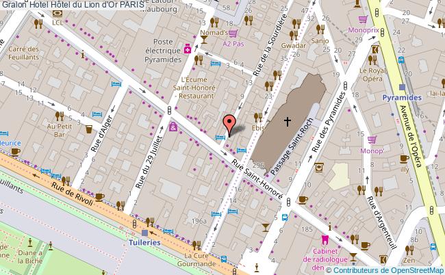 plan Hôtel Du Lion D'or PARIS