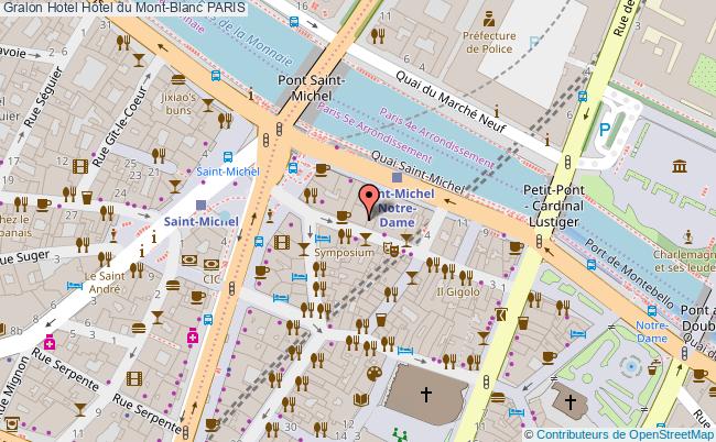 plan Hôtel Du Mont-blanc PARIS