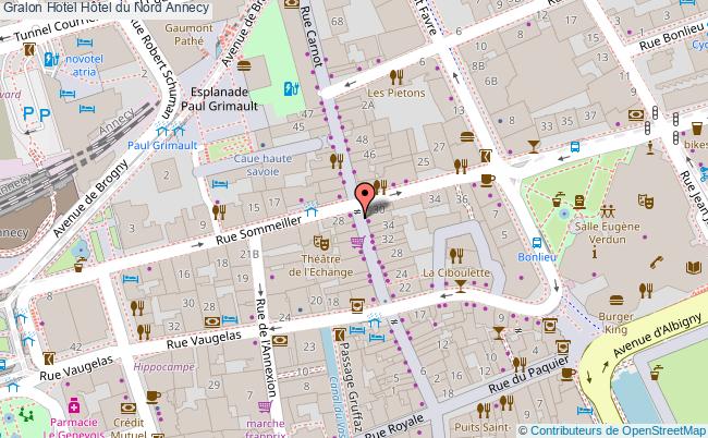 plan Hôtel Du Nord Annecy