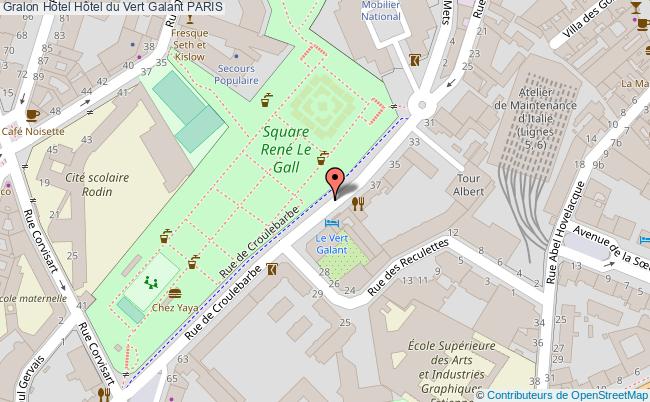 plan Hôtel Du Vert Galant PARIS