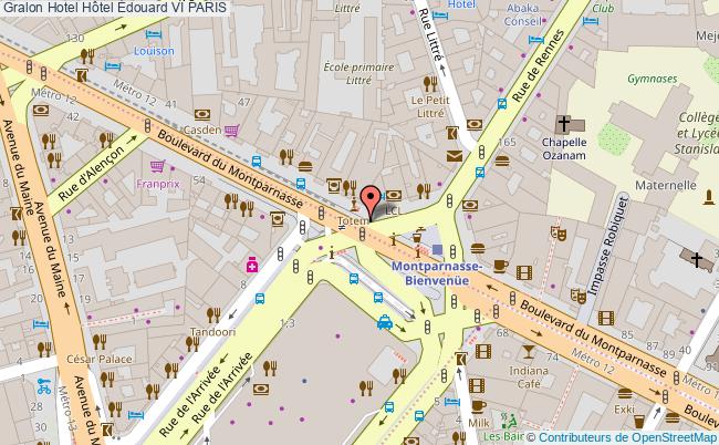 plan Hôtel Édouard Vi PARIS