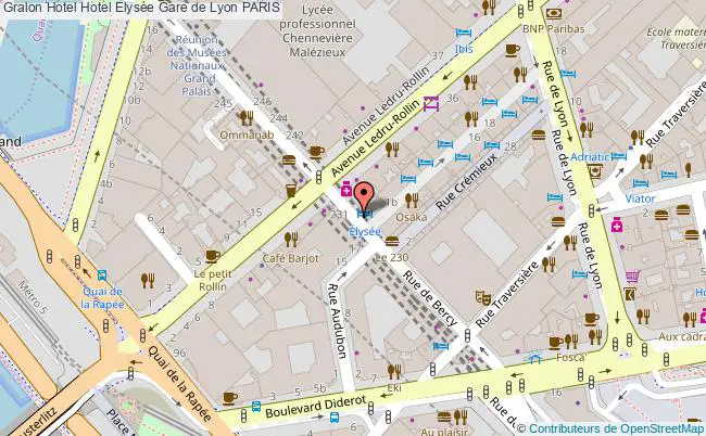plan Hotel Elysée Gare De Lyon PARIS
