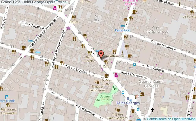 plan Hôtel George Opéra PARIS