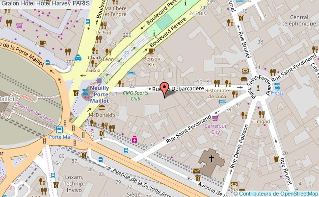 plan Hôtel Harvey Paris