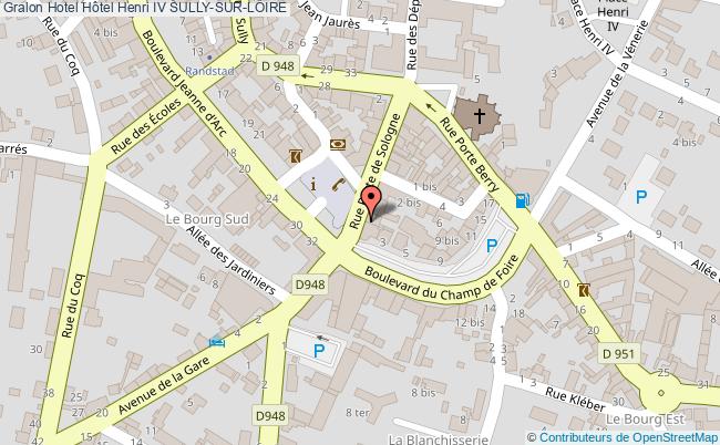 plan Hôtel Henri Iv SULLY-SUR-LOIRE