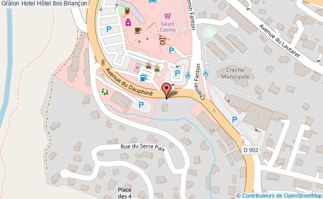 plan Hôtel Ibis Briançon